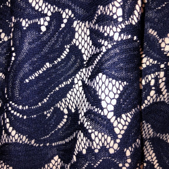 Macy’s Navy Blue/Nude Social Dress, Size 3 - Picture 4 of 4